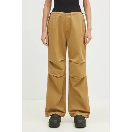 Zdjęcie Alpha Industries spodnie Cargo Jogger Pant damskie kolor beżowy szerokie high waist 148024