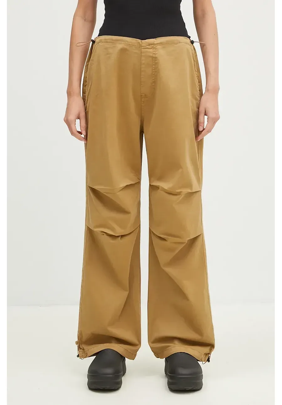 obrazek 1 Alpha Industries spodnie Cargo Jogger Pant damskie kolor beżowy szerokie high waist 148024