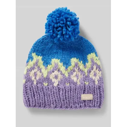 Zdjęcie Czapka z pomponem i naszywką z logo model ‘Curley’