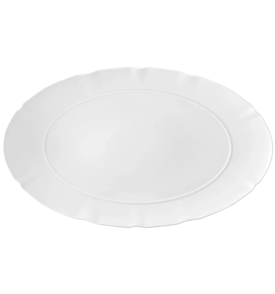 obrazek 1 Duży owalny talerz z nowoczesnej i eleganckiej kolekcji Crown White - Vista Alegre