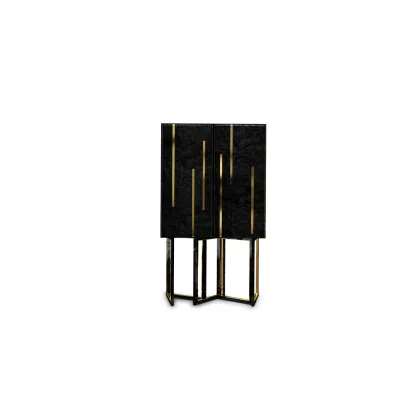 Picture Designer sideboard - brass accents - Porus Studio