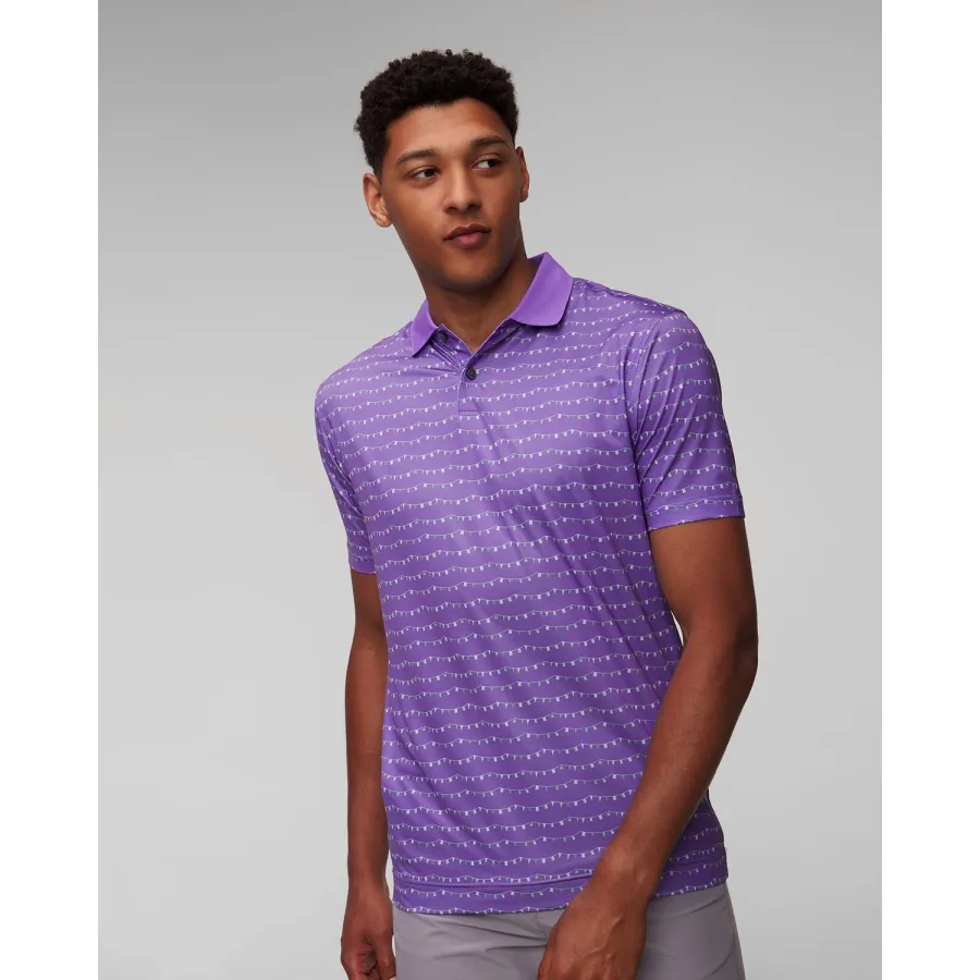 obrazek 1 Fioletowe Polo Męskie Footjoy Eu Thistle Prt Lisle FootJoy