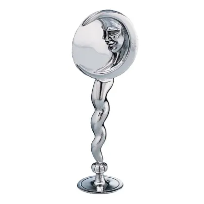 Picture Exclusive silver vase with a moon motif – Pampaloni
