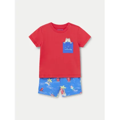 Zdjęcie Mayoral Komplet t-shirt i kąpielówki 1650 Kolorowy Regular Fit