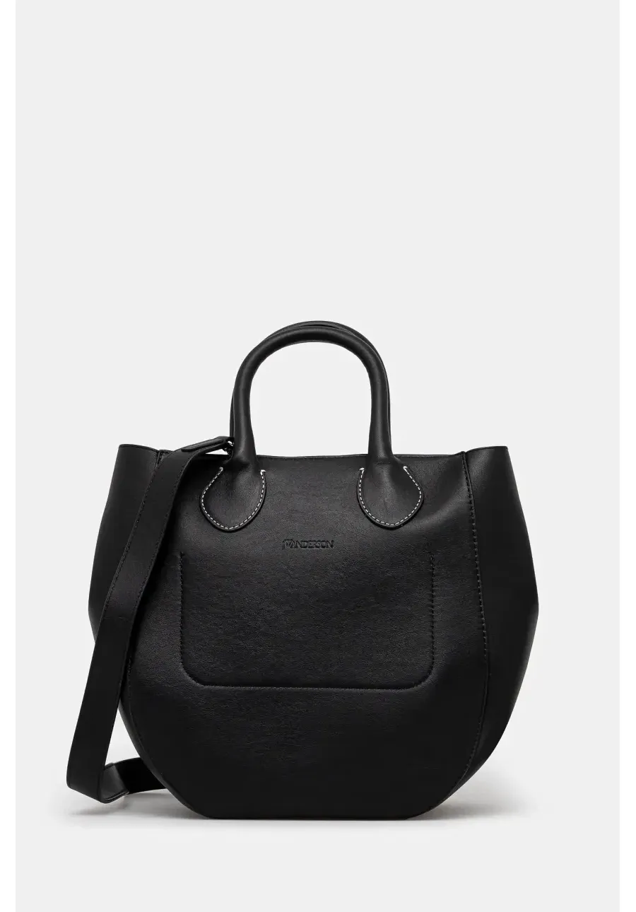 obrazek 1 JW Anderson torebka skórzana Small Punch Tote kolor czarny HB0680.LA0250.999