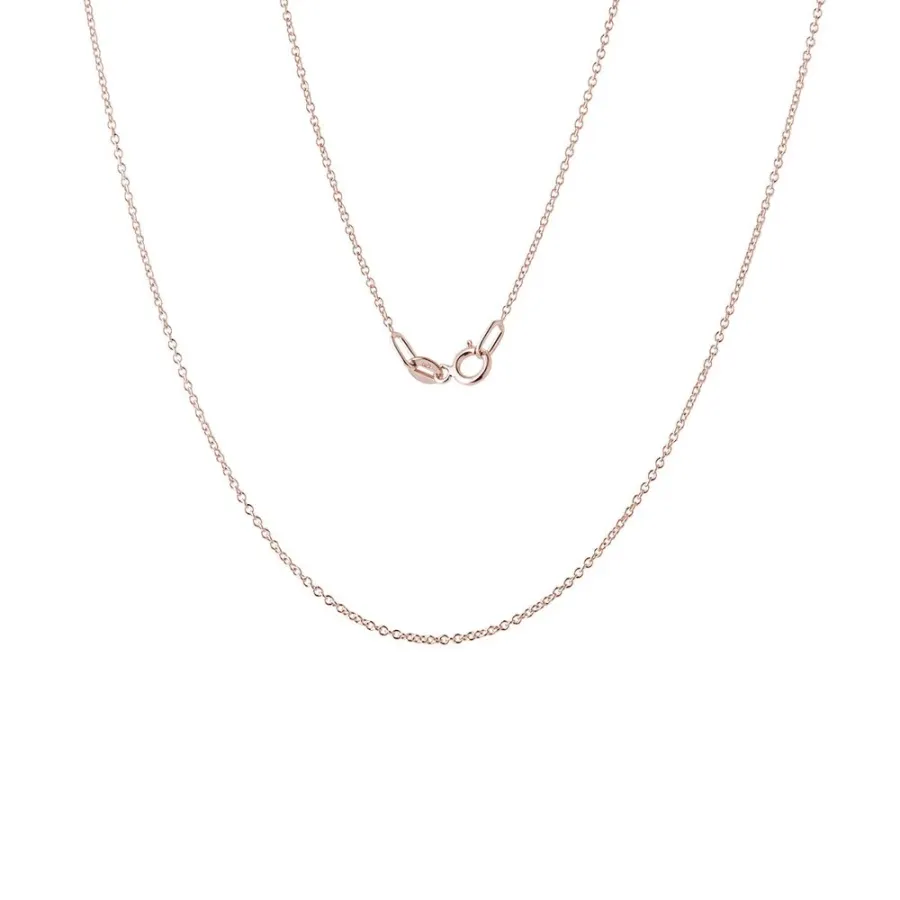 obrazek 1 Łańcuszek rolo30 rose gold o długości 42 cm KLENOTA