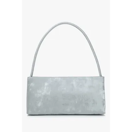 Zdjęcie Estro: Szara torebka damska z marmurowym motywem na ramię ze skóry