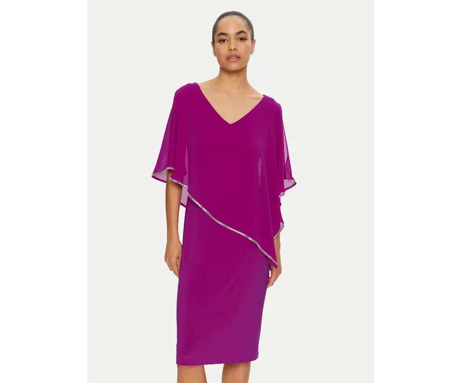obrazek 1 Joseph Ribkoff Sukienka koktajlowa 243797 Fioletowy Slim Fit