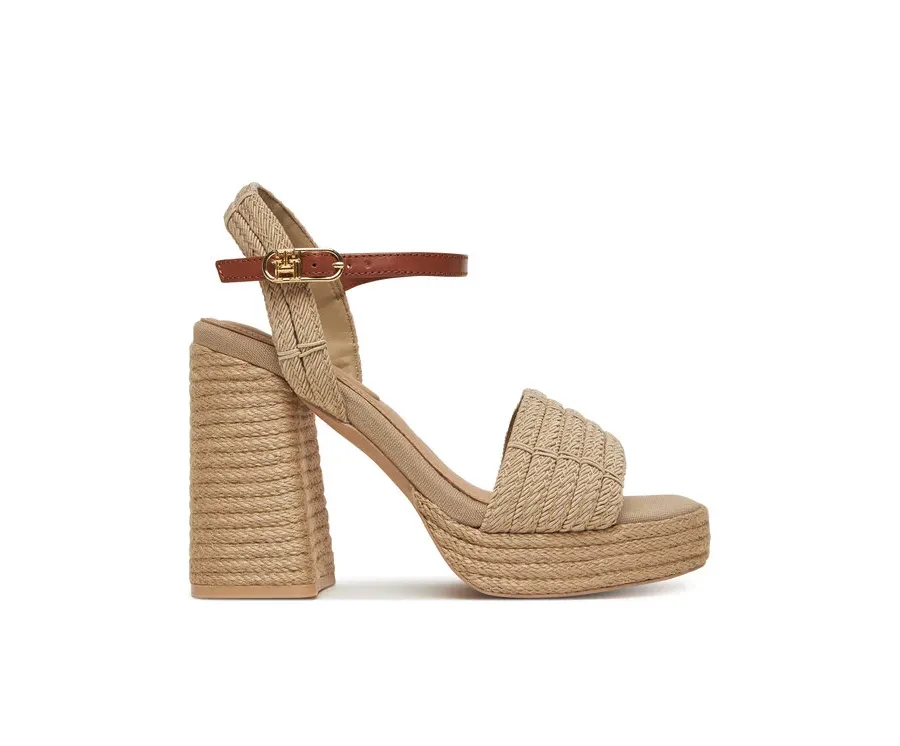 obrazek 1 Tommy Hilfiger Espadryle Rope Heel Platform Sandal FW0FW08425 Beżowy