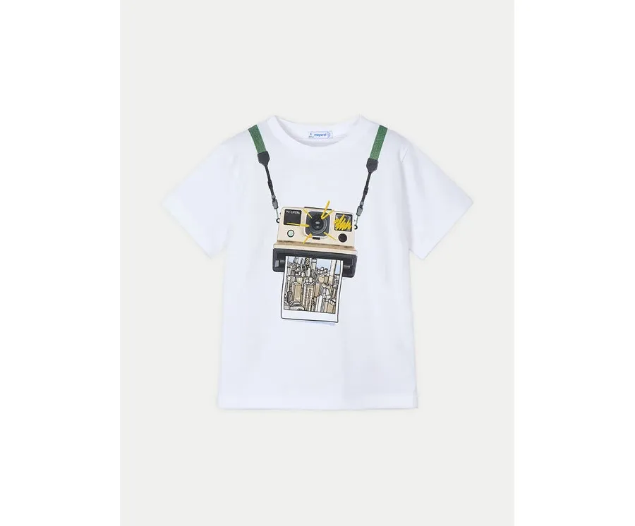 obrazek 1 Mayoral T-Shirt 3044 Biały Regular Fit