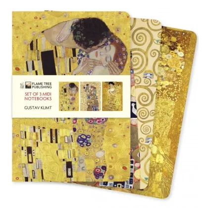 Zdjęcie Kolekcja stylowych notatników (Gustav Klimt Midi) - Flame Tree Publishing