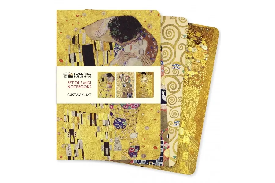 obrazek 1 Kolekcja stylowych notatników (Gustav Klimt Midi) - Flame Tree Publishing