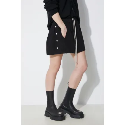 Zdjęcie Rick Owens spódnica Knit Skirt Babel Mini kolor czarny mini rozkloszowana DS01D1344.RIG.09