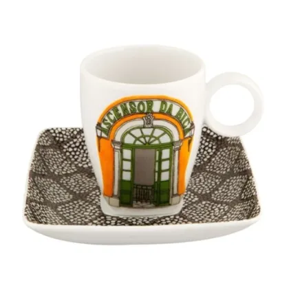 Zdjęcie Cudowna porcelanowa filiżanka do kawy ze spodkiem - 4 sztuki - Vista Alegre