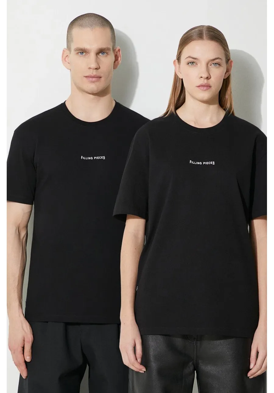 obrazek 1 Filling Pieces t-shirt bawełniany Slim kolor czarny z nadrukiem 74434001861