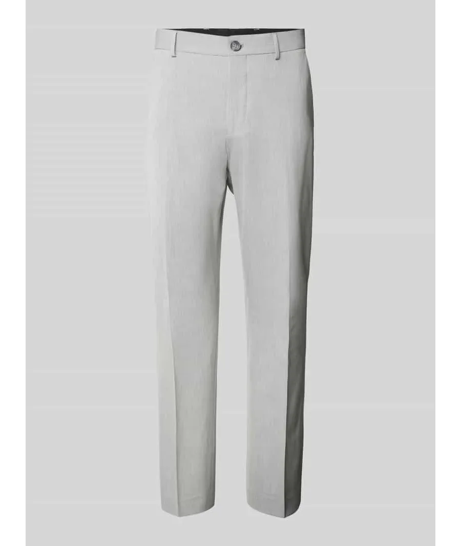 obrazek 1 Spodnie do garnituru o kroju slim fit z zapięciem na guzik i zamek błyskawiczny