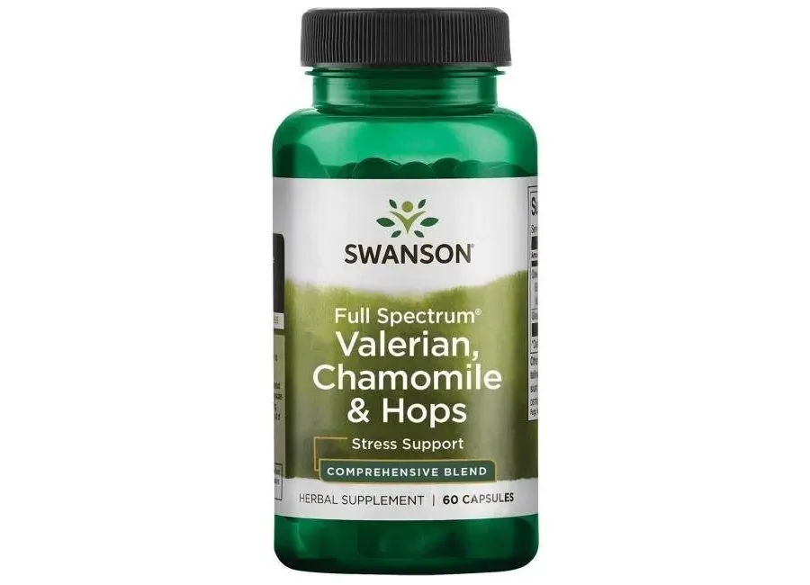 obrazek 1 Swanson Full Spectrum Waleriana Rumianek i Chmiel Kapsułki