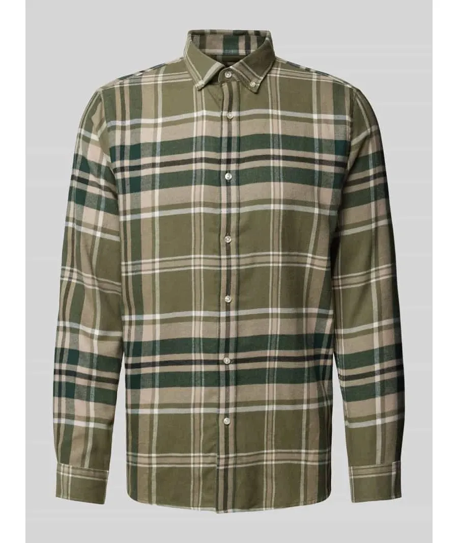 obrazek 1 Koszula casualowa o kroju tailored fit z kołnierzykiem typu button down model ‘LIAN’