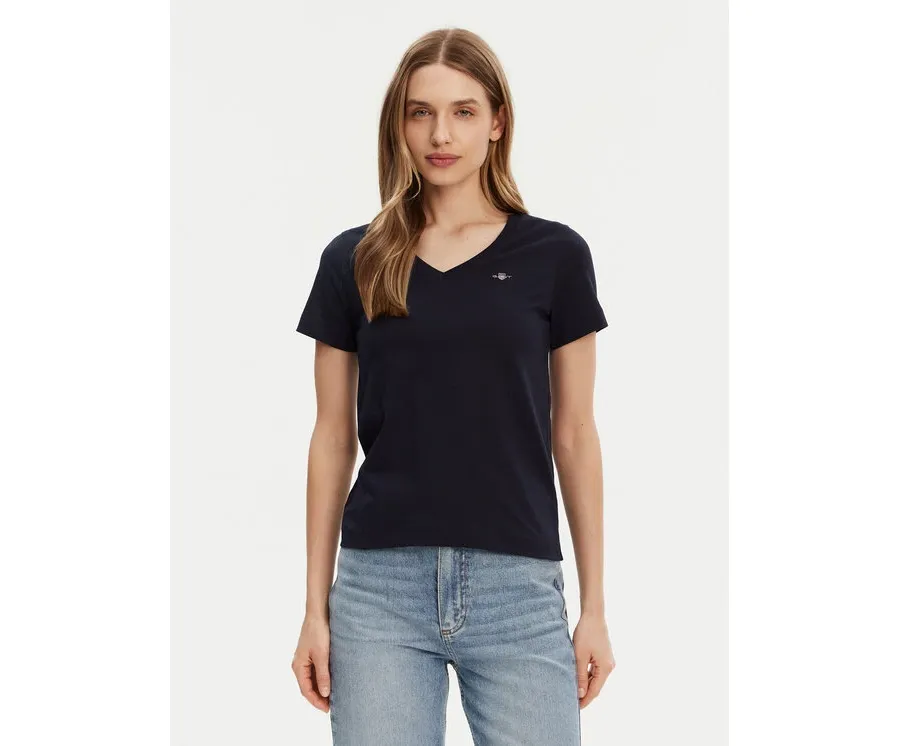 obrazek 1 Gant T-Shirt Shield 4200750 Granatowy Regular Fit