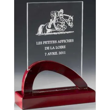 Picture Glass sports trophy for an athlete - Erre Emme