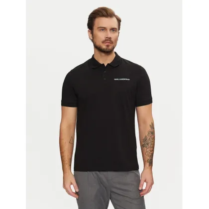 Zdjęcie KARL LAGERFELD Polo 745094 551225 Czarny Regular Fit