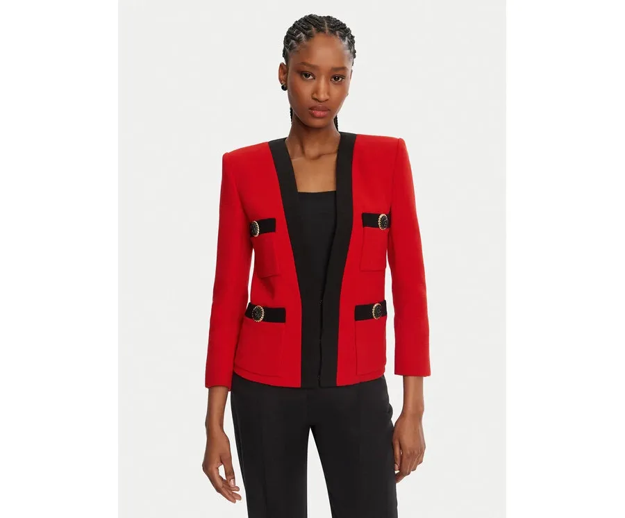 obrazek 1 Balmain Marynarka DF1SM370WB86 Czerwony Regular Fit