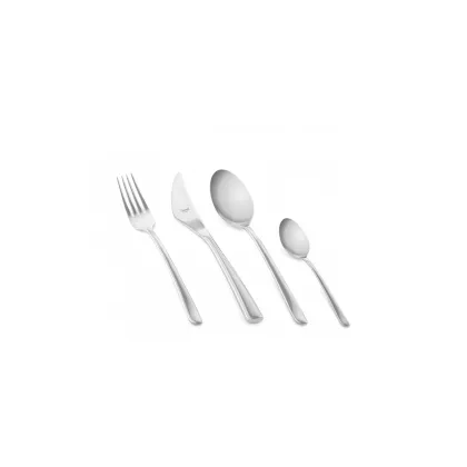 Zdjęcie Elegancki włoski 24-elementowy zestaw sztućców Edera ze stali nierdzewnej