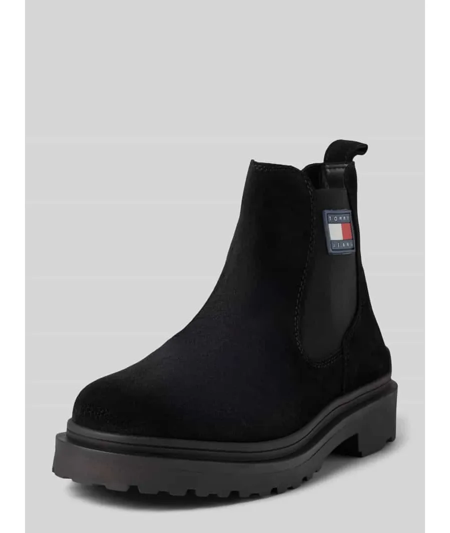 obrazek 1 Buty chelsea ze skóry z naszywką z logo
