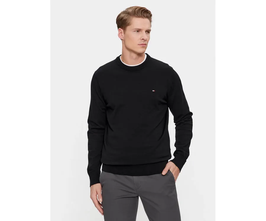 obrazek 1 Tommy Hilfiger Sweter MW0MW30955 Czarny Regular Fit