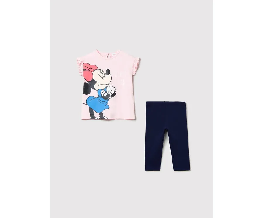obrazek 1 OVS Komplet t-shirt i legginsy DISNEY 1487486 Różowy Regular Fit