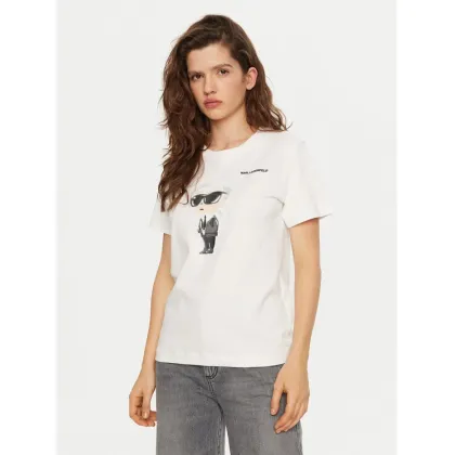Zdjęcie KARL LAGERFELD T-Shirt A1W17130 Biały Regular Fit