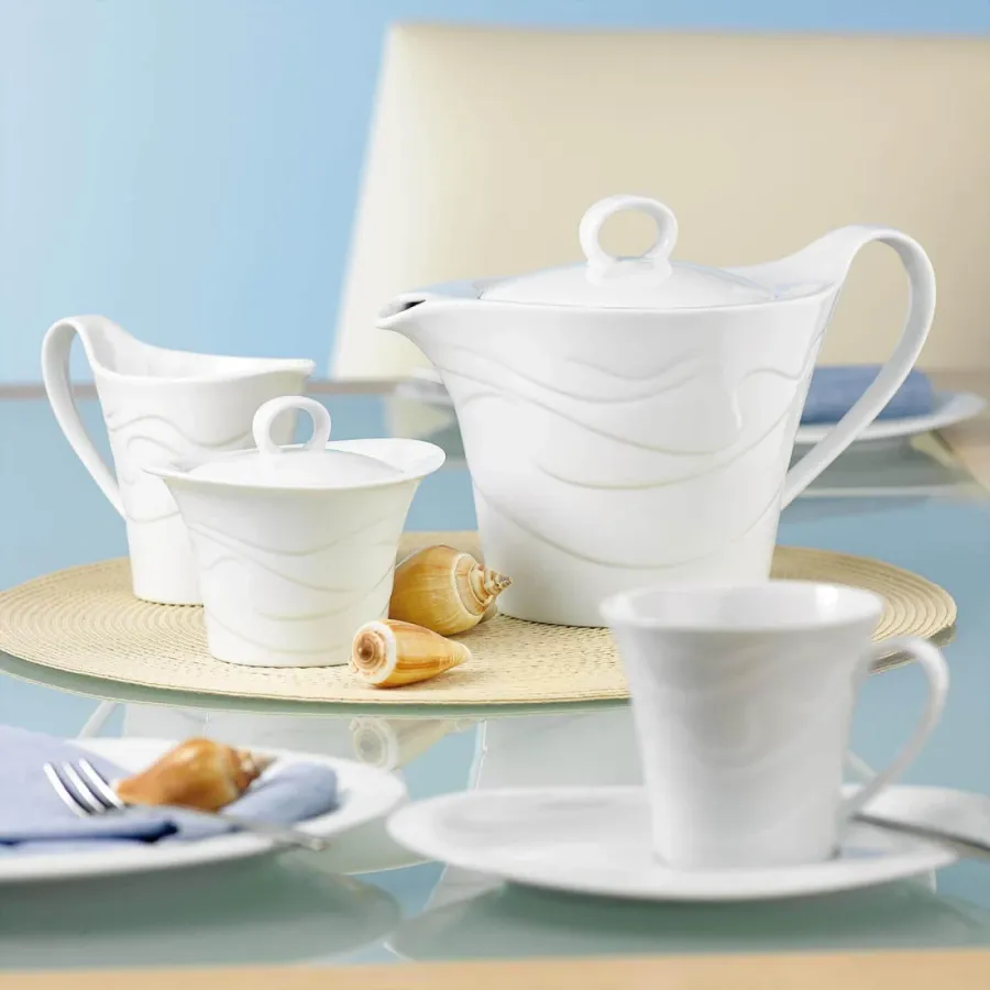 obrazek 4 Porcelanowa biała pokrywka do cukiernicy - Seltmann Weiden