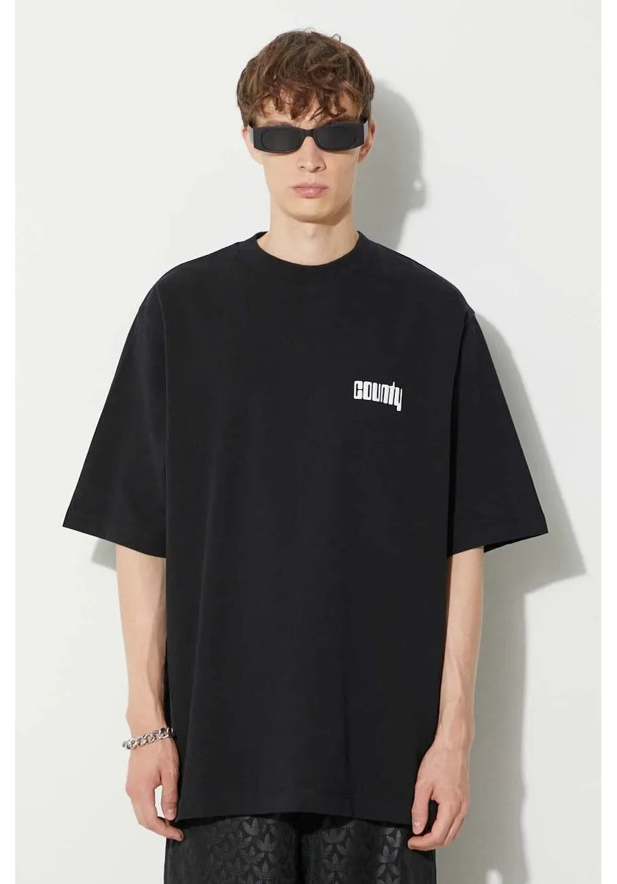 obrazek 1 Marcelo Burlon t-shirt bawełniany Disco God męski kolor czarny z nadrukiem