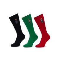 Zdjęcie Polo Ralph Lauren Zestaw 3 par wysokich skarpet męskich 449973049001 Kolorowy