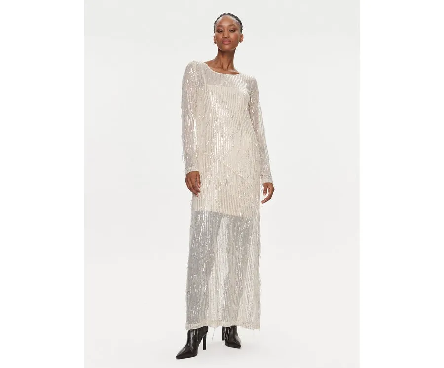 obrazek 1 Herskind Sukienka wieczorowa 4994989 Beżowy Regular Fit
