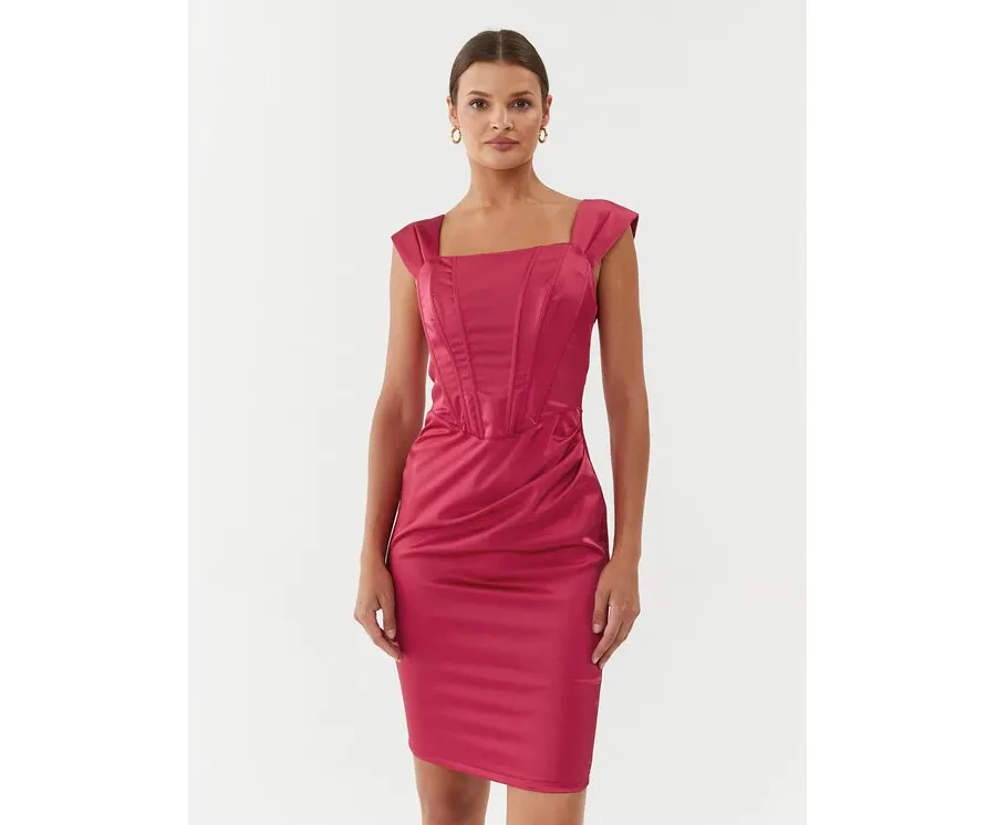 obrazek 1 Rinascimento Sukienka koktajlowa CFC0115251003 Różowy Slim Fit