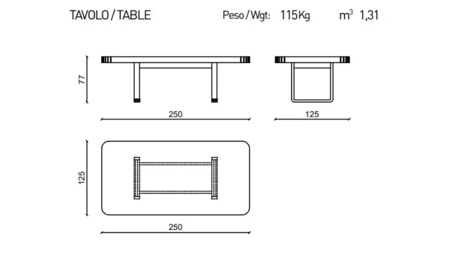 obrazek 3 Piękny stół z litego drewna prosto z Włoch - Ulivi Salotti