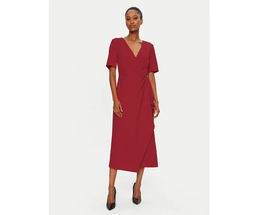 obrazek 1 DKNY Sukienka koktajlowa DD4H1B66 Czerwony Slim Fit