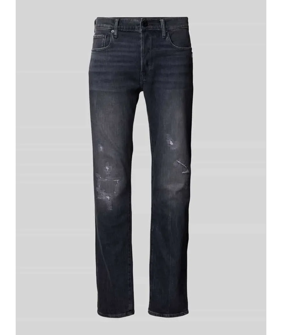 obrazek 1 Jeansy o kroju slim fit z przetarciami