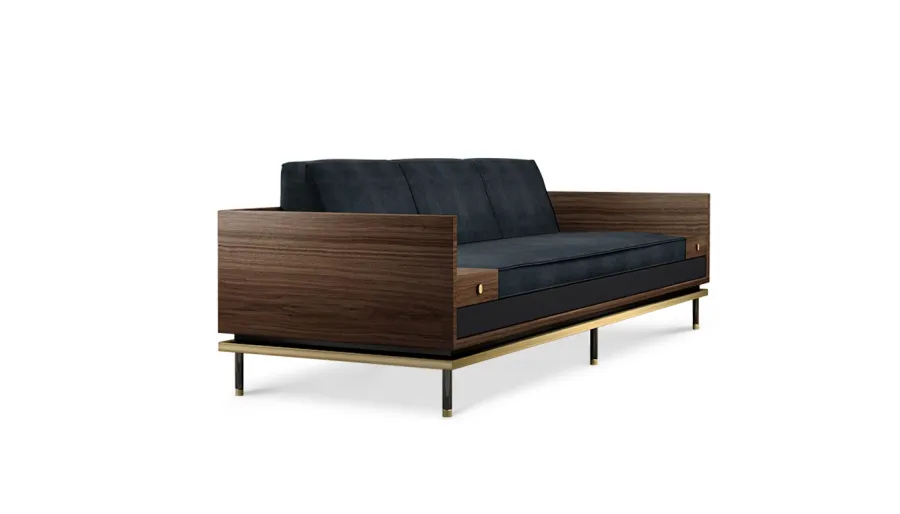 obrazek 4 Wyszukana sofa z bawełnianego aksamitu - Porus Studio