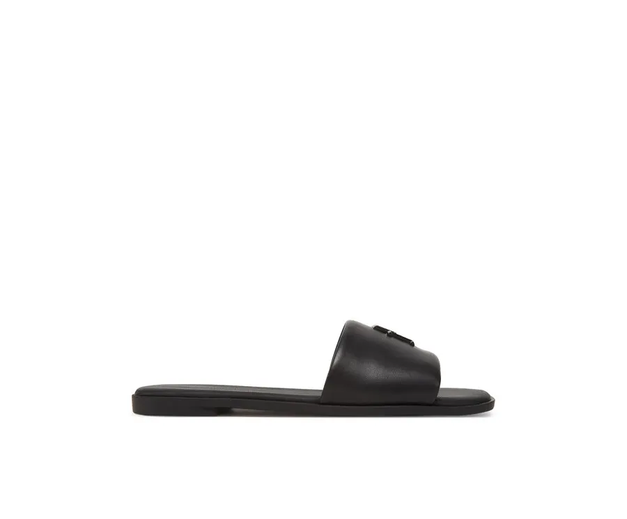 obrazek 1 Tommy Hilfiger Klapki Th Logo Hardware Leather Mule FW0FW08806 Czarny