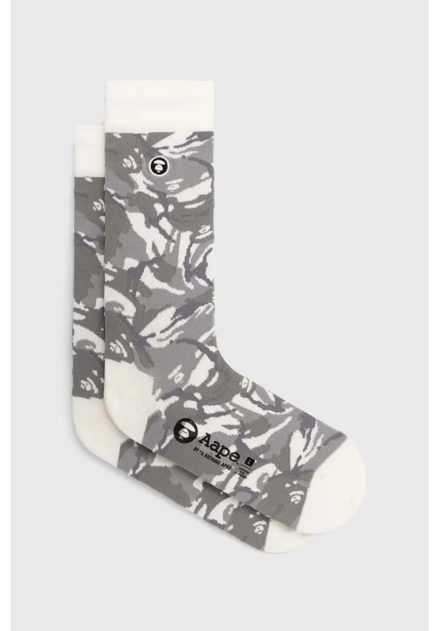 obrazek 1 AAPE skarpetki Basic Camo męskie kolor biały ASO4293