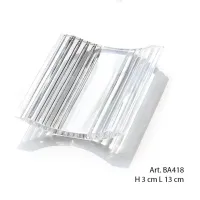 Picture A soap dish hand-cut from Italian crystal for a stylish bathroom - Il Paralume Marina