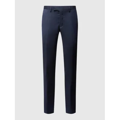 Zdjęcie Spodnie biznesowe o kroju slim fit z tkanym wzorem