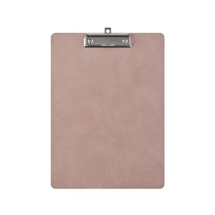 Zdjęcie Clipboard A4 23х31 cm ze skóry w kolorze szaroróżowym
