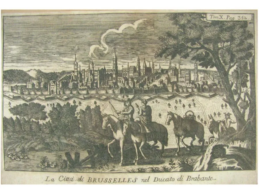 obrazek 2 „Miasto Bruksela w Księstwie Brabancji” miedzioryt - wydrukowany w Wenecji około 1740 roku