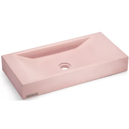 Zdjęcie Oryginalna umywalka 60 cm SIRIUS BASIC – bardzo jasny ceglasty, bez dekoru, lakier matowy