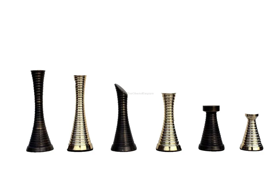 obrazek 4 Współczesne mosiężne szachy idealne na upominek - The Chess Empire