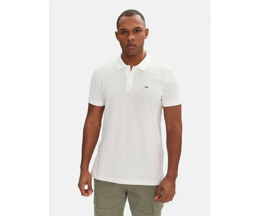 obrazek 1 Tommy Jeans Polo DM0DM20676 Biały Slim Fit