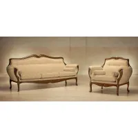 Picture Exclusive beige sofa and armchair in French style – Morello Gianpaolo